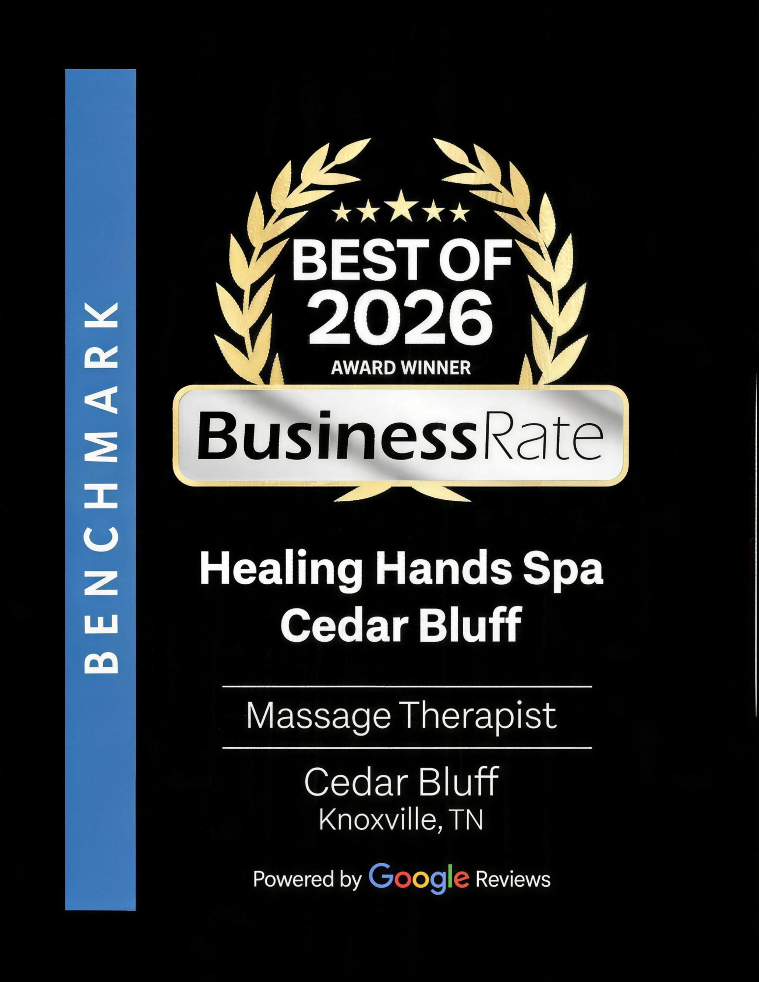 Healing Hands Spa Cedar Bluff — Best of 2026 Award Winner, BusinessRate Massage Spa